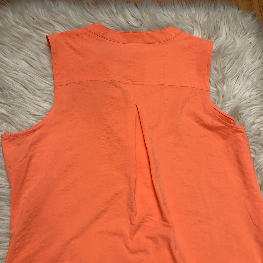 Title Nine Athletic Speed Racer Seersucker Coral Orange Tunic Dress size M - Picture 10 of 14